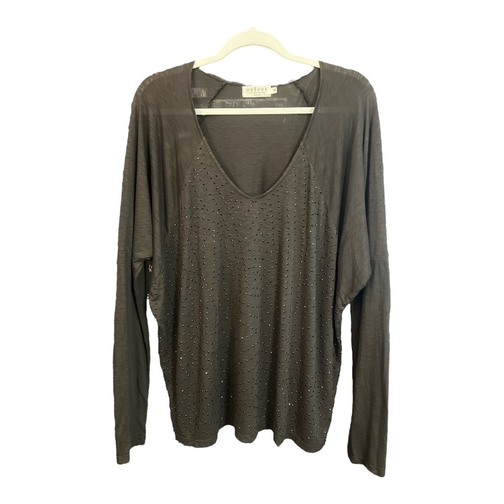 Velvet By Graham & Spencer Made in the USA Dolman Sleeve Blouse Size Medium W1
